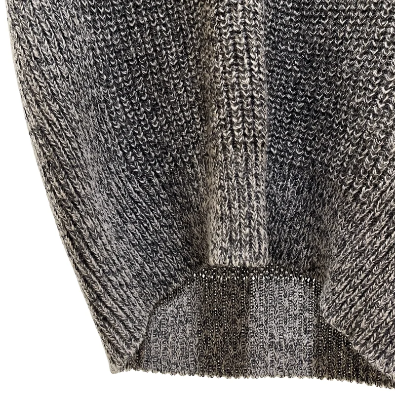 NOBLE / ノーブル | 2024AW | ウール ペーパーヤーン 片畦 ニットベスト |