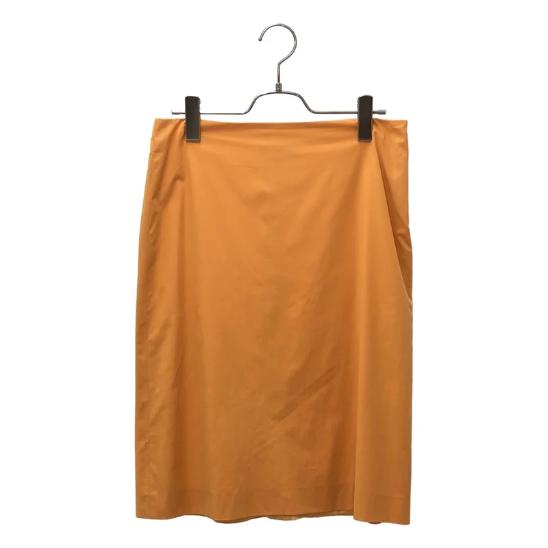JIL SANDER / ジルサンダー | コットン混 サイドジップ ロングスカート | 36 | レディース