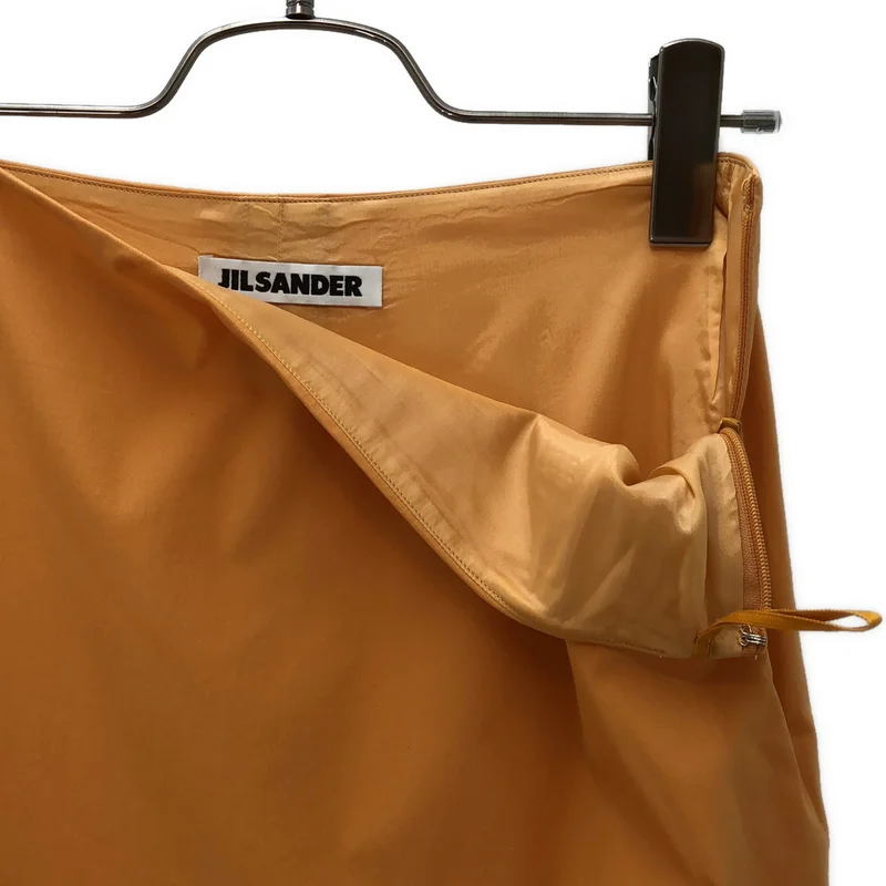 JIL SANDER / ジルサンダー | コットン混 サイドジップ ロングスカート | 36 | レディース