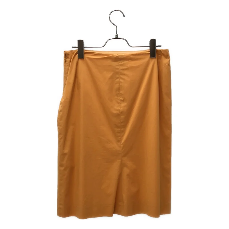 JIL SANDER / ジルサンダー | コットン混 サイドジップ ロングスカート | 36 | レディース