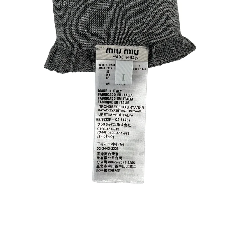 miu miu / ミュウミュウ | ロゴ リブ シルク ロングソックス | 24 | その他