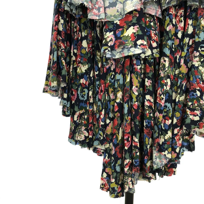 JUNYA WATANABE COMME des GARCONS / ジュンヤワタナベ | 2019AW | denim / デニム フラワー スカート XD-S001 | S | レディース