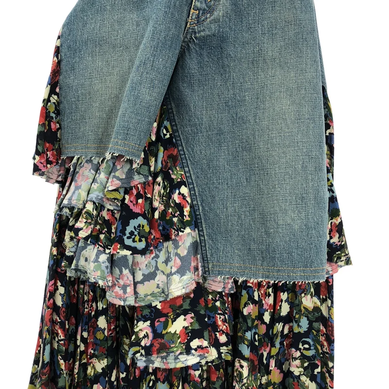 JUNYA WATANABE COMME des GARCONS / ジュンヤワタナベ | 2019AW | denim / デニム フラワー スカート XD-S001 | S | レディース