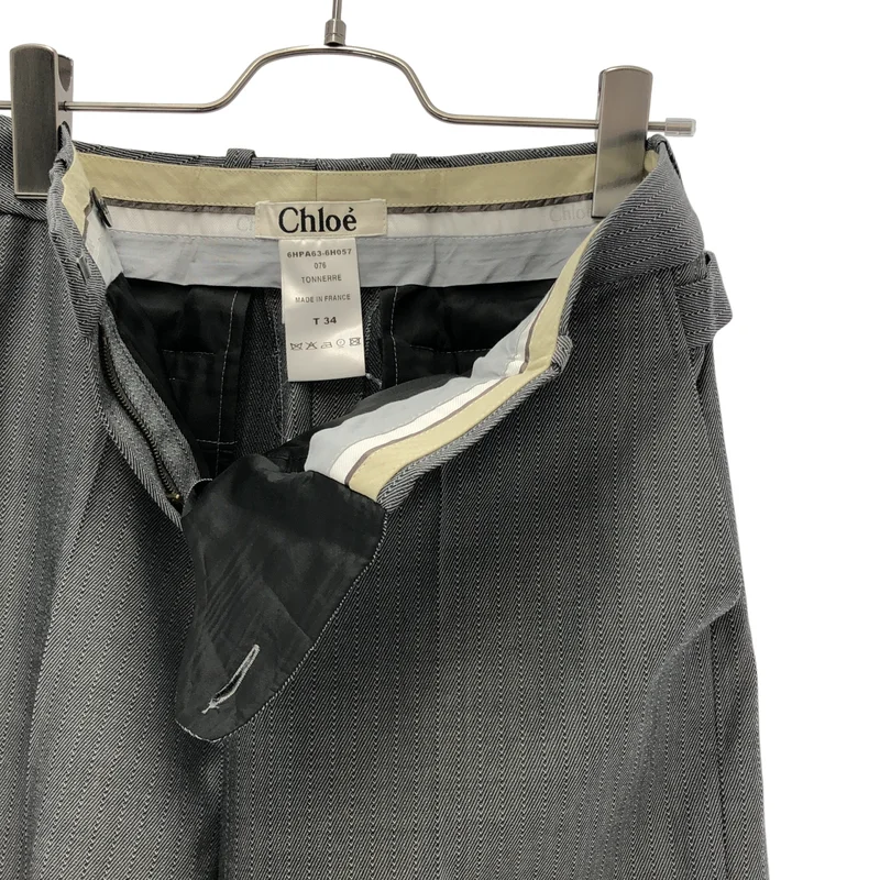 Chloe / クロエ | TONNERRE ウール シルク ヘリンボーン スラックス | T34 | レディース