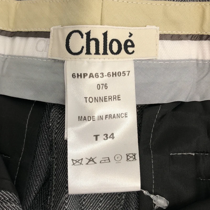 Chloe / クロエ | TONNERRE ウール シルク ヘリンボーン スラックス | T34 | レディース