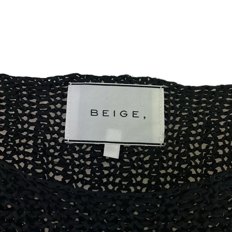 BEIGE， / ベイジ | コットン フェイクレザーポケット ニット | 4 | レディース
