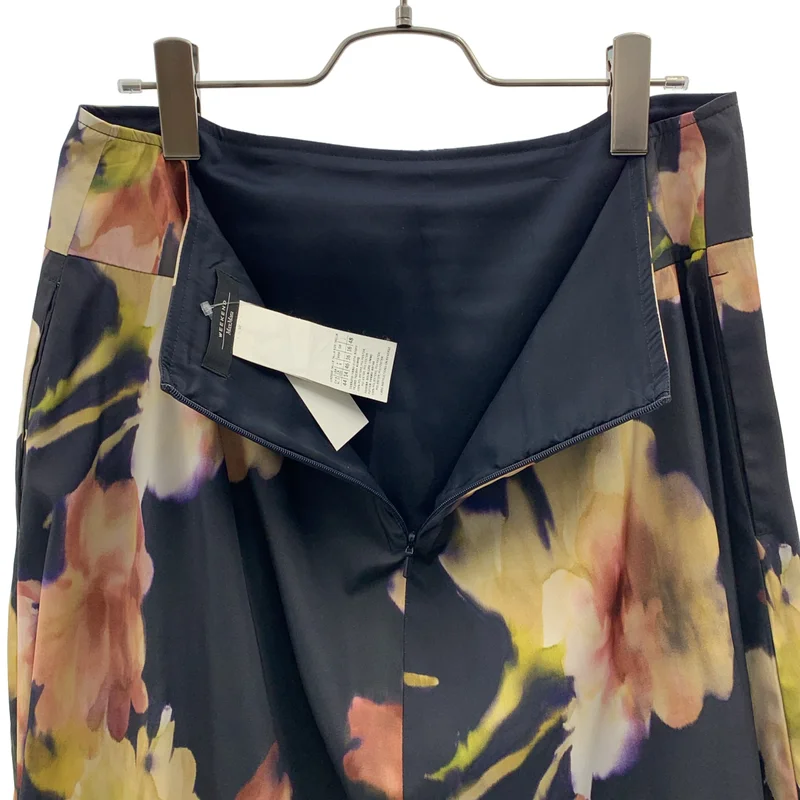 WEEKEND MAX MARA / ウィークエンドマックスマーラ | フラワープリント タック ロングスカート | 48 | レディース
