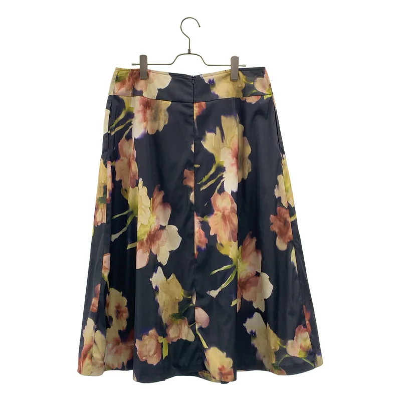 WEEKEND MAX MARA / ウィークエンドマックスマーラ | フラワープリント タック ロングスカート | 48 | レディース