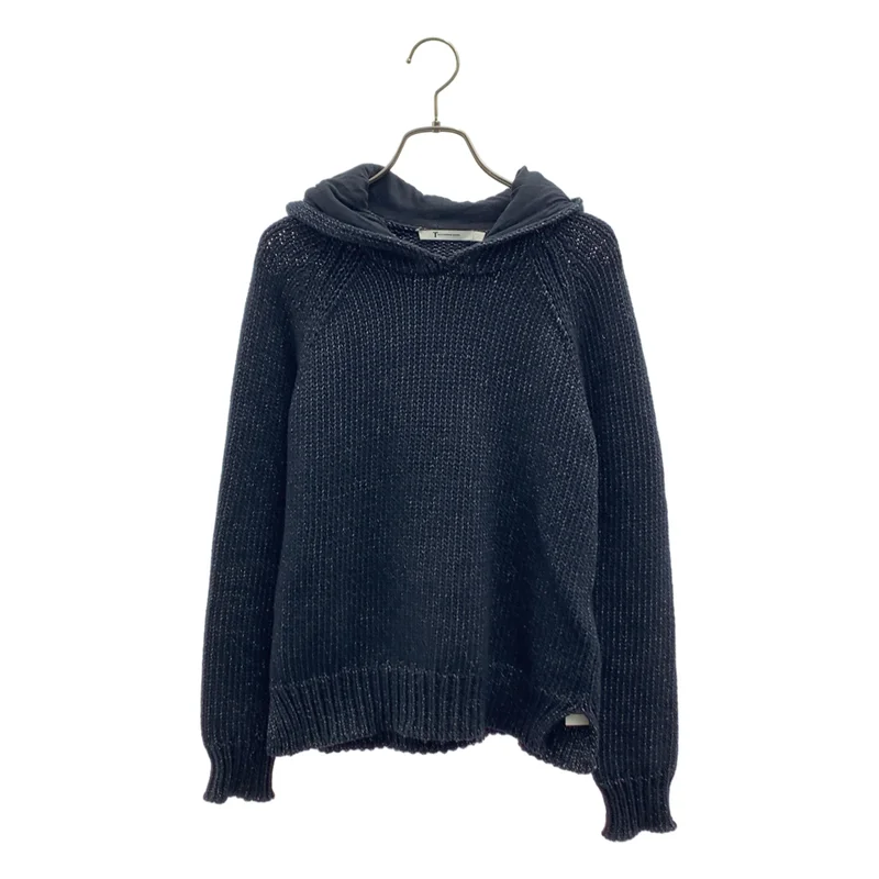 T by Alexander Wang / ティーバイアレキサンダーワン | コットン ケーブルニットフーディー | XS | レディース
