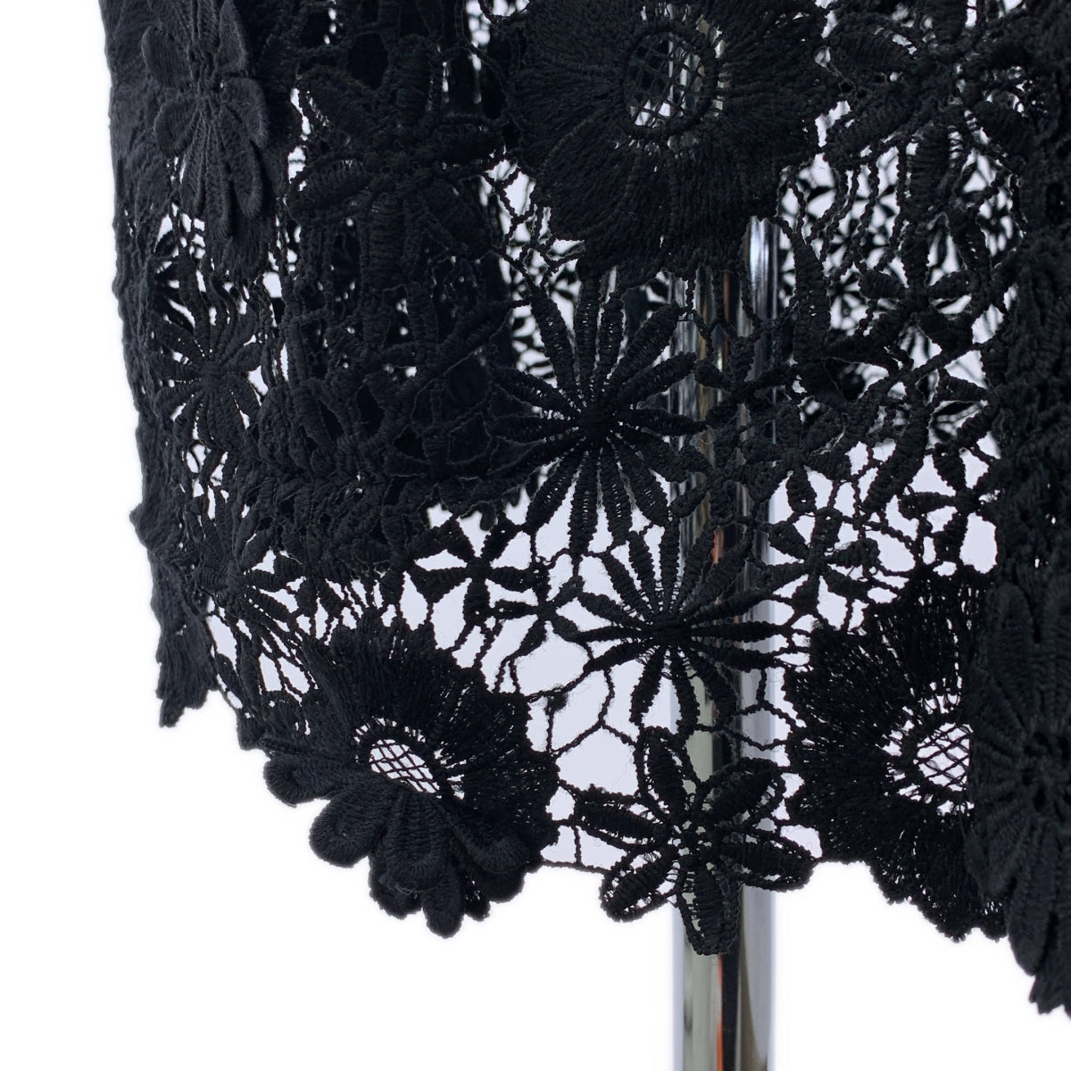 試着のみ ヌキテパ レースロングガウン ワンピース 羽織り 黒 3Dレース ne Quittez pas / ヌキテパ | 3D LACE LONG GOWN レース ワンピース