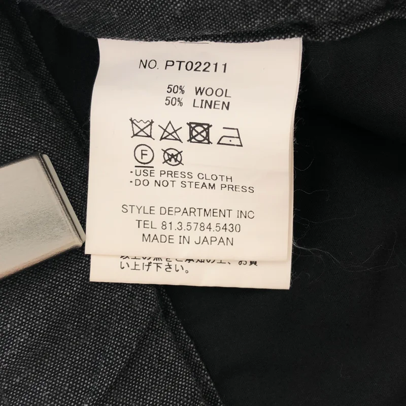 STILL BY HAND / スティルバイハンド | コットン 和紙 ウール 4タック イージースラックス | 48 | メンズ