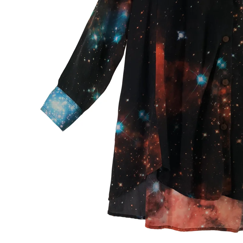 VIVIENNE WESTWOOD RED LABEL / ヴィヴィアンウエストウッドレッドレーベル | GALAXY ギャラクシー オーバーサイズ バンドカラーシャツ | 0 | レディース