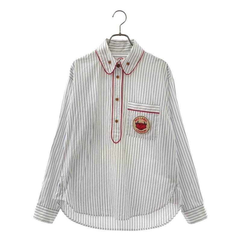 VIVIENNE WESTWOOD RED LABEL / ヴィヴィアンウエストウッドレッドレーベル | ストライプ ワッペン プルオーバーシャツ | 2 | レディース