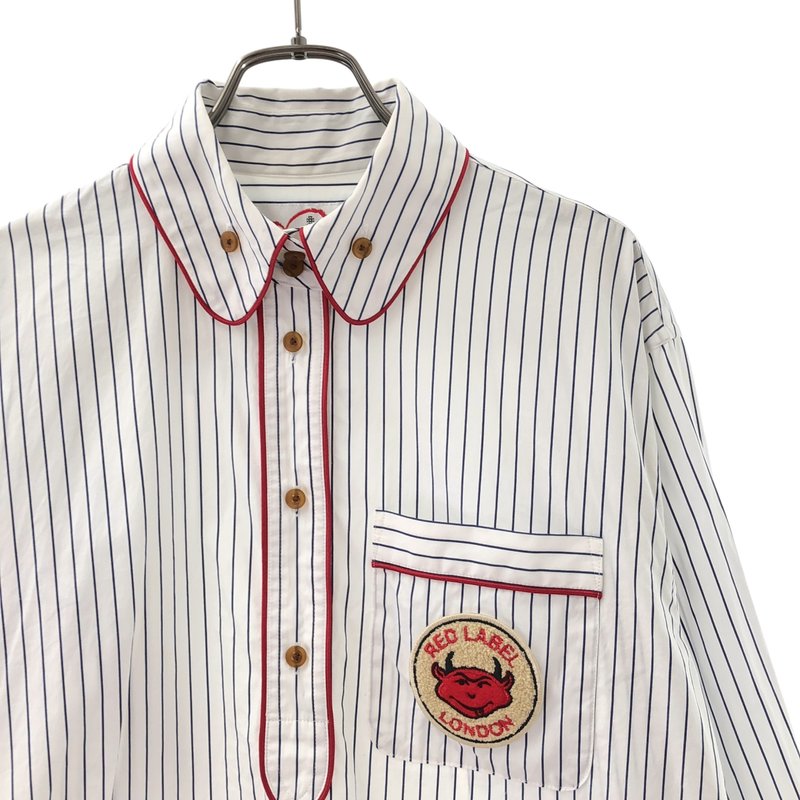 VIVIENNE WESTWOOD RED LABEL / ヴィヴィアンウエストウッドレッドレーベル | ストライプ ワッペン プルオーバーシャツ | 2 | レディース