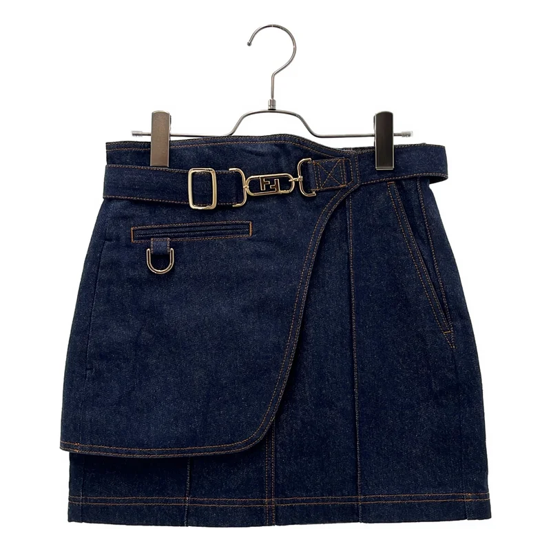 FENDI / フェンディ | レイヤード デニムミニスカート | 38 | レディース