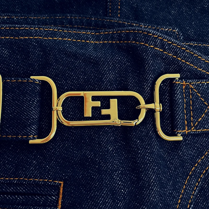 FENDI / フェンディ | レイヤード デニムミニスカート | 38 | レディース