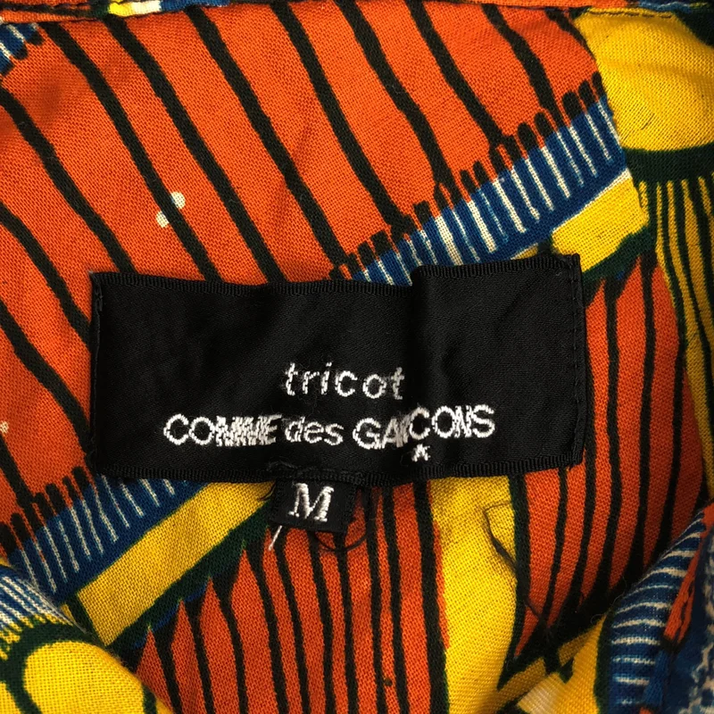 tricot COMME des GARCONS / トリココムデギャルソン | 2003SS | 総柄 カットオフ 半袖シャツ | M | レディース
