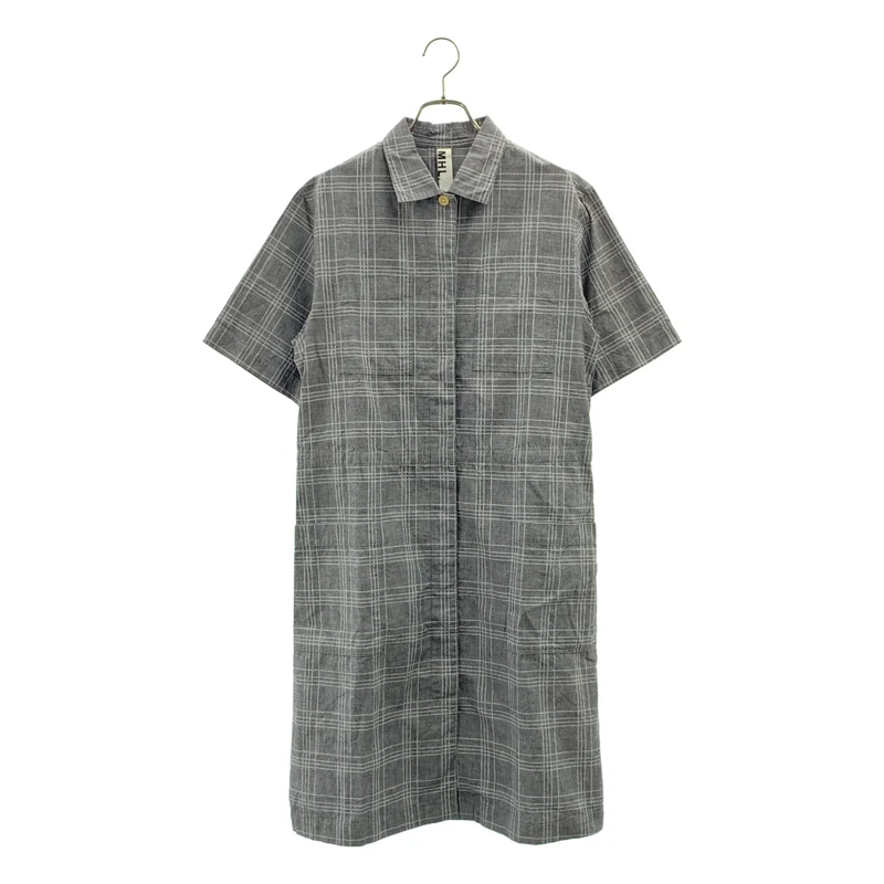MHL. / エムエイチエルマーガレットハウエル | コットン チェック ショートスリーブ ワンピース | 2 | レディース