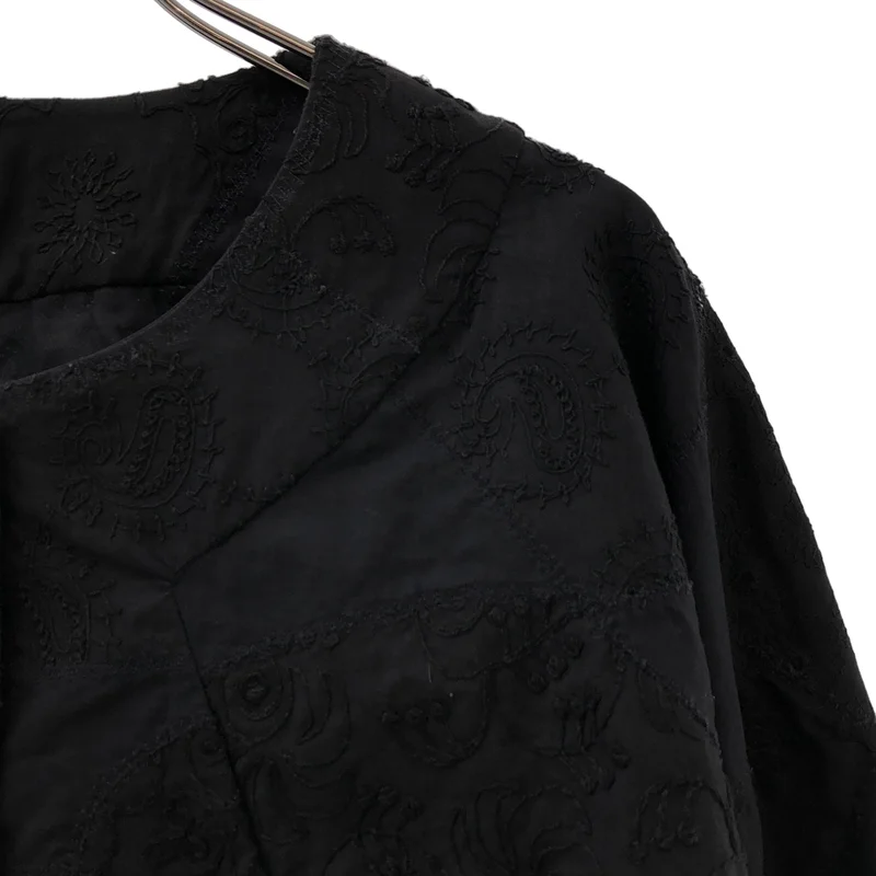 HaaT ISSEY MIYAKE / ハートイッセイミヤケ | 2008SS | コットン フラワー刺しゅう パッチワーク ノーカラージャケット | 3 | レディース
