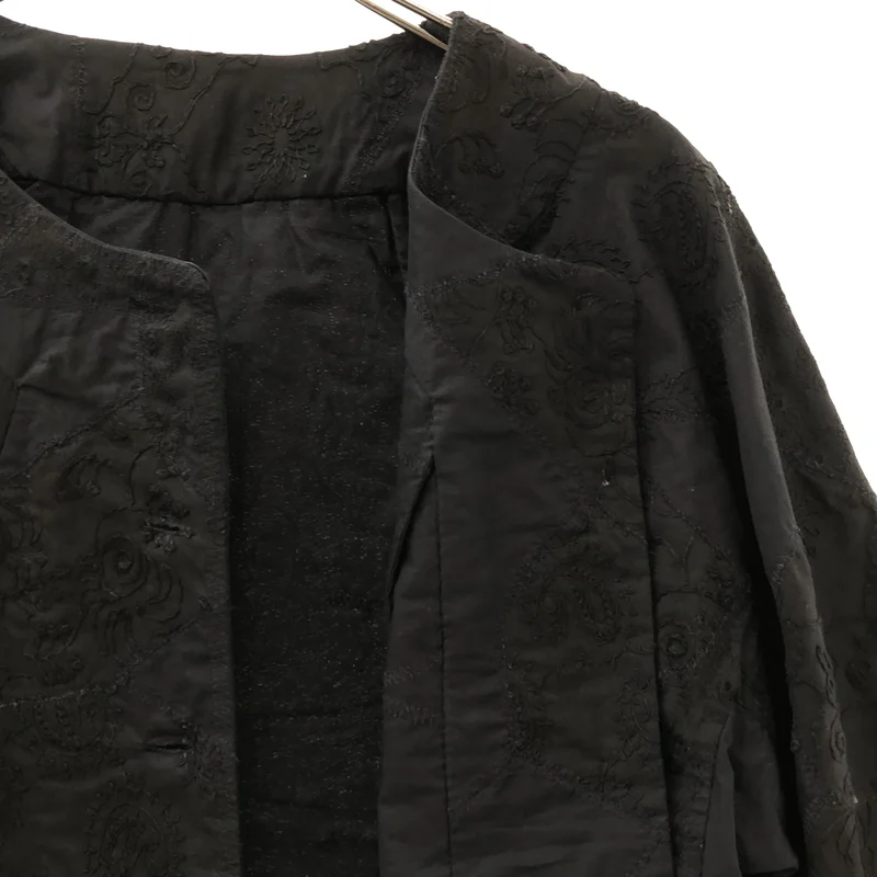 HaaT ISSEY MIYAKE / ハートイッセイミヤケ | 2008SS | コットン フラワー刺しゅう パッチワーク ノーカラージャケット | 3 | レディース