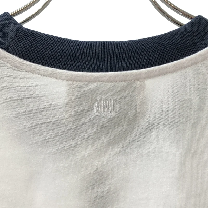 AMI Alexandre Mattiussi / アミ・アレクサンドルマテュッシ | ロゴ リンガー Tシャツ | M | メンズ