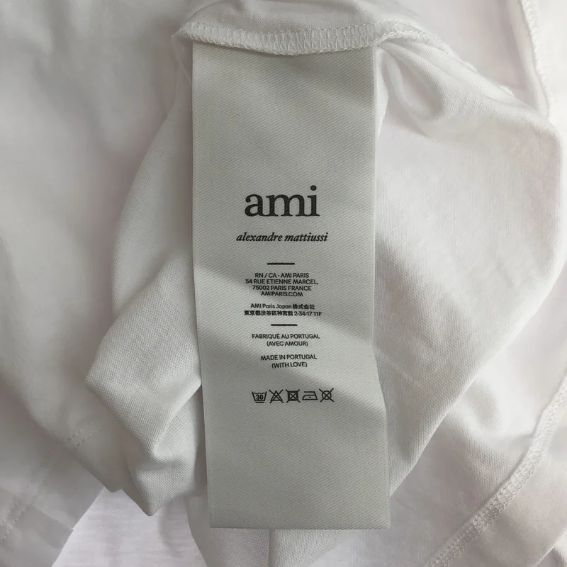 AMI Alexandre Mattiussi / アミ・アレクサンドルマテュッシ | ロゴ リンガー Tシャツ | M | メンズ
