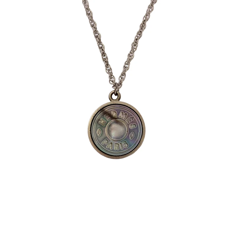 HERMES / エルメス | BIJOUTERIE FANTAISIE 白蝶貝 コイン ネックレス |
