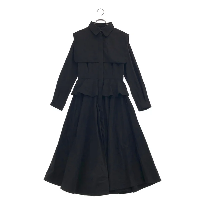 foufou / フーフー | THE DRESS #39 black peplum dress プレミアム ワンピース | 1 | レディース