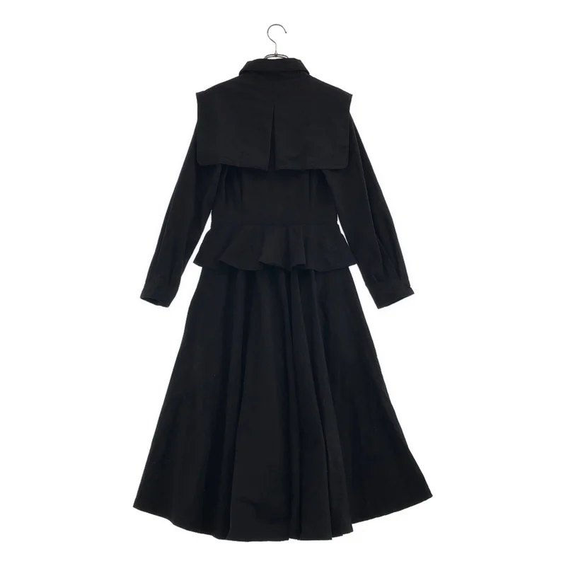 foufou / フーフー | THE DRESS #39 black peplum dress プレミアム ワンピース | 1 | レディース