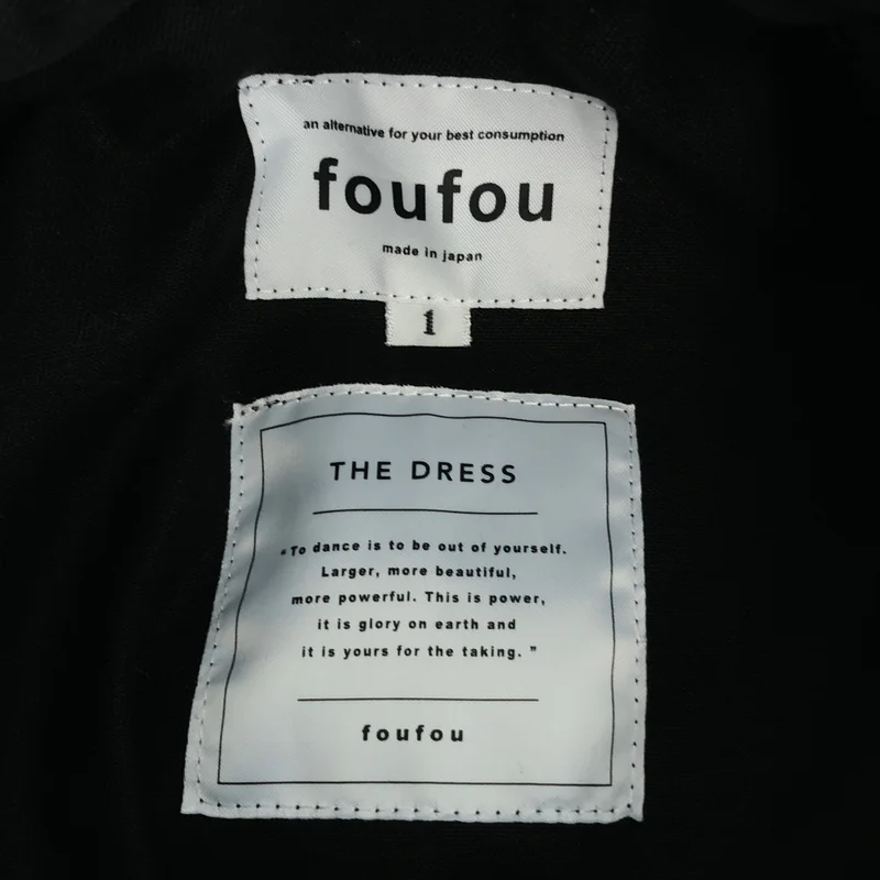 foufou / フーフー | THE DRESS #39 black peplum dress プレミアム ワンピース | 1 | レディース