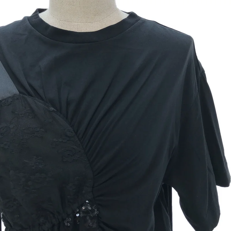 Simone Rocha / シモーネロシャ | コットン スパンコール ギャザーワンピース | XS | レディース