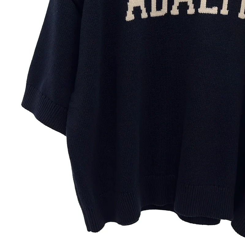 JOURNAL STANDARD / ジャーナルスタンダード | 2025AW | カシミヤ混 ロゴ ハーフスリーブニット |