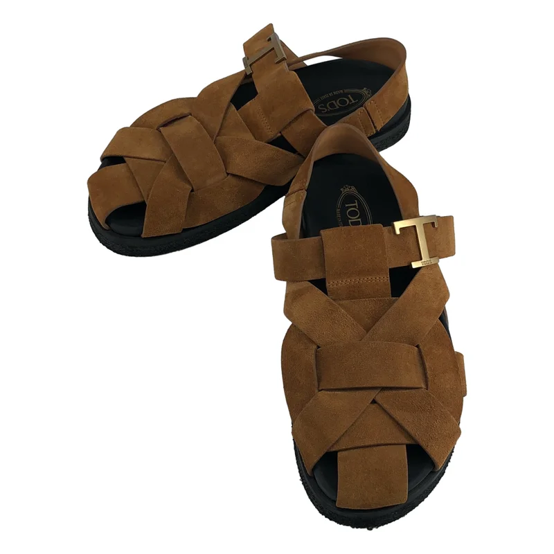 TOD'S / トッズ | Tタイムレス スエード グルカサンダル | 36 1/2 | レディース
