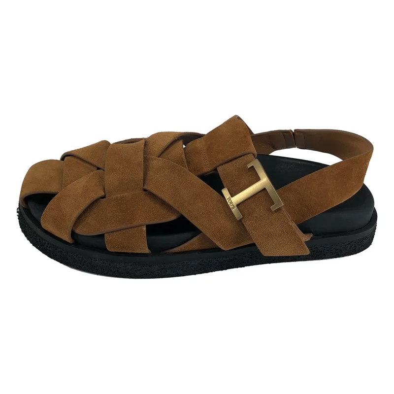 TOD'S / トッズ | Tタイムレス スエード グルカサンダル | 36 1/2 | レディース