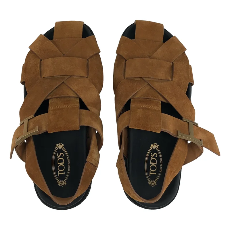 TOD'S / トッズ | Tタイムレス スエード グルカサンダル | 36 1/2 | レディース