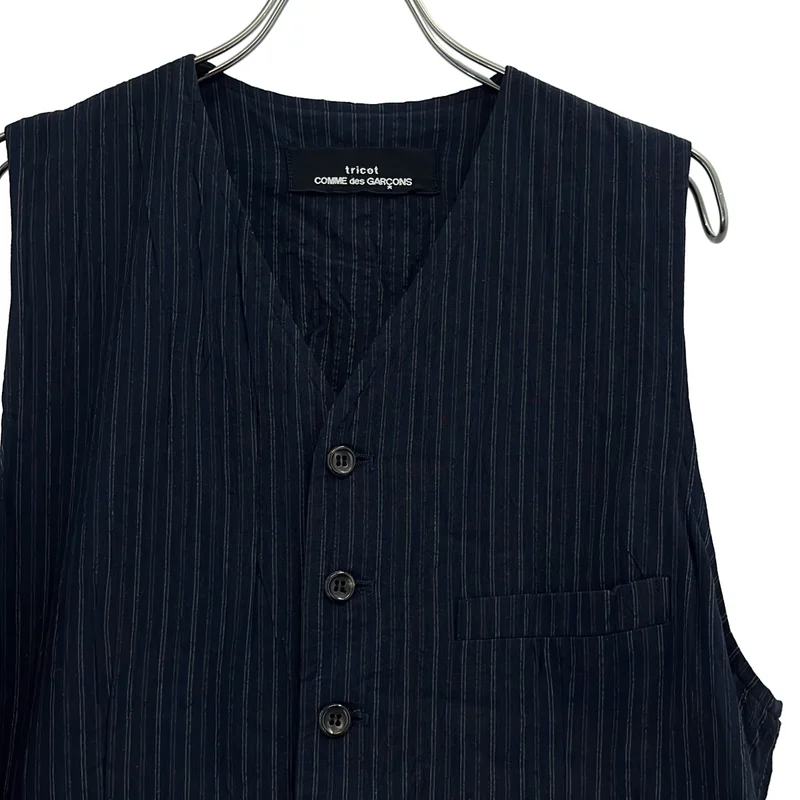 tricot COMME des GARCONS / トリココムデギャルソン | 1990s | レーヨン ストライプ ノースリーブ ワンピース |