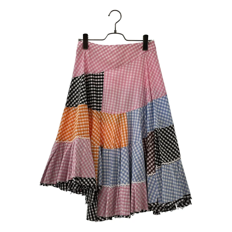 COMME des GARCONS / コムデギャルソン | 2005SS | 再構築 コットン チェック サーキュラースカート | M | レディース