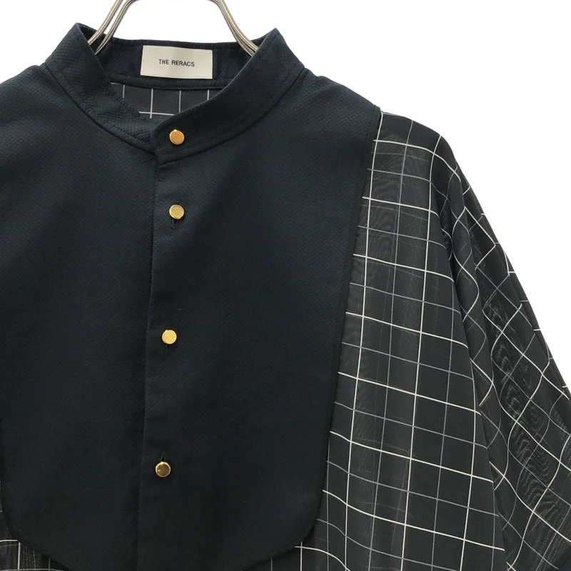 THE RERACS / ザリラクス | ビブフロント チェック ロングシャツ ワンピース | 36 | レディース