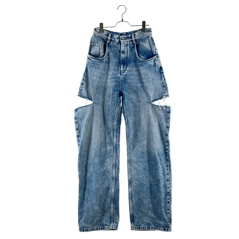 Maison Margiela / メゾンマルジェラ | 2021SS | PANTS 5 POCKETS スラッシュ ディティール デニム パンツ | 40 | レディース