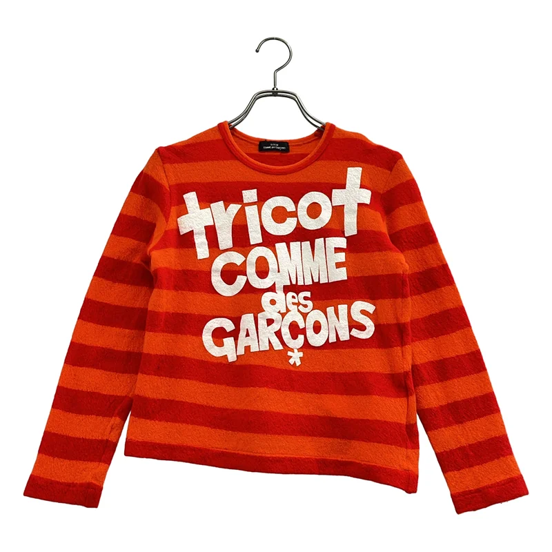 tricot COMME des GARCONS / トリココムデギャルソン | 2002AW | ウール ボーダー ロゴプリント ロングスリーブTシャツ |