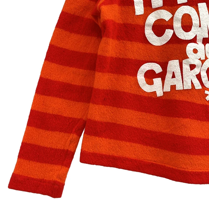 tricot COMME des GARCONS / トリココムデギャルソン | 2002AW | ウール ボーダー ロゴプリント ロングスリーブTシャツ |