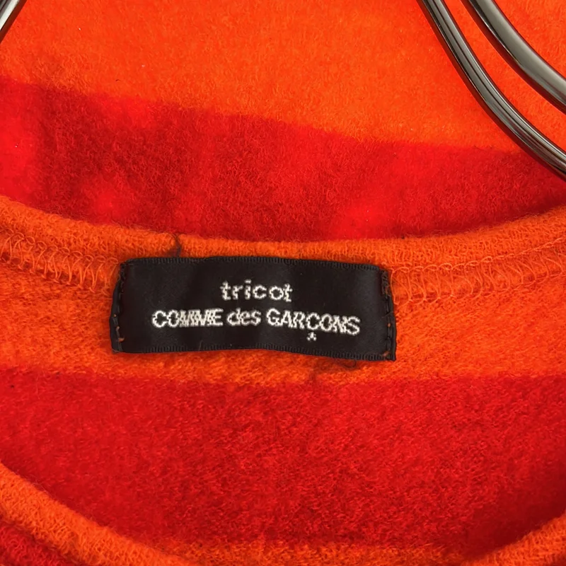 tricot COMME des GARCONS / トリココムデギャルソン | 2002AW | ウール ボーダー ロゴプリント ロングスリーブTシャツ |