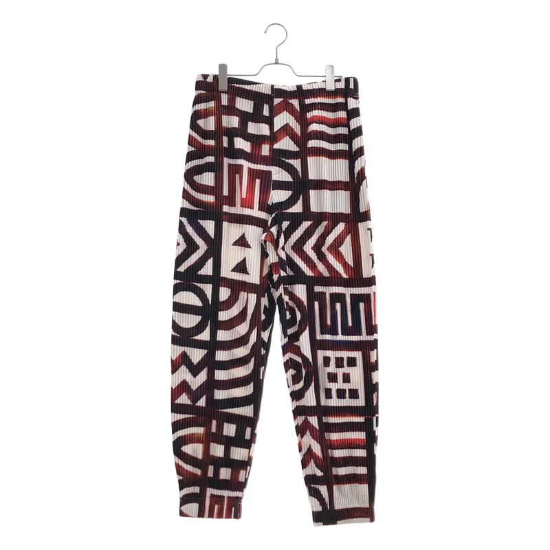 HOMME PLISSE ISSEY MIYAKE / オムプリッセイッセイミヤケ | 2019SS | 総柄プリント プリーツ イージーパンツ HP91JF168 | 3 | メンズ