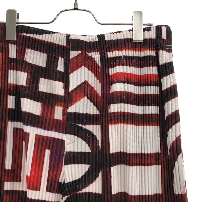 HOMME PLISSE ISSEY MIYAKE / オムプリッセイッセイミヤケ | 2019SS | 総柄プリント プリーツ イージーパンツ HP91JF168 | 3 | メンズ