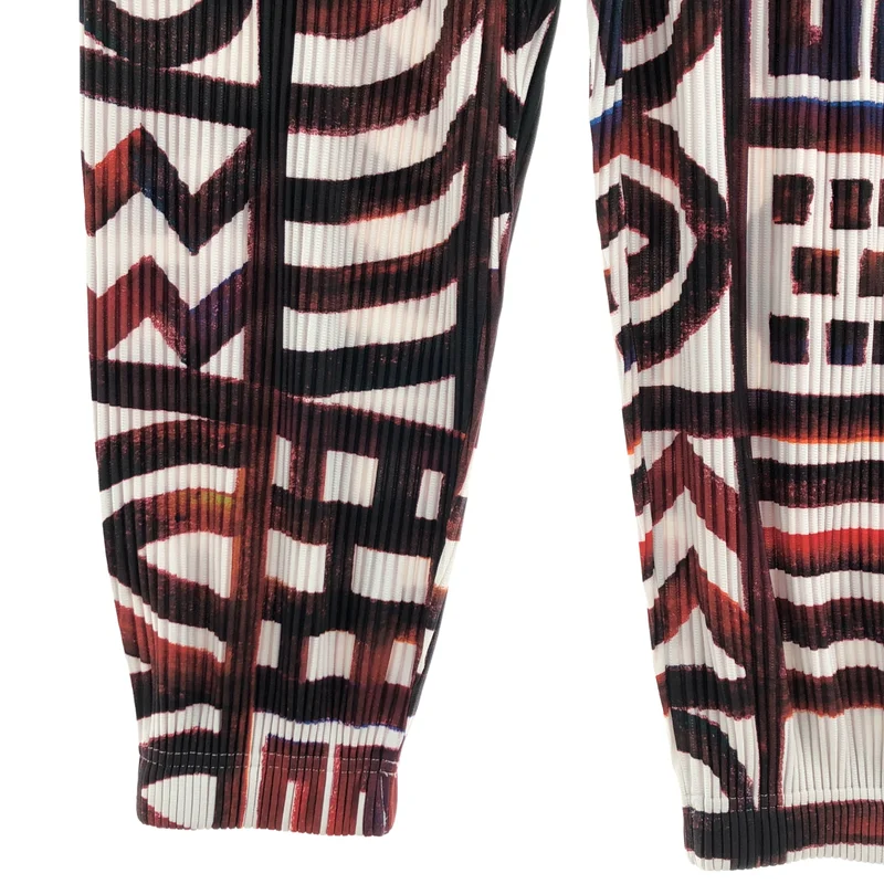 HOMME PLISSE ISSEY MIYAKE / オムプリッセイッセイミヤケ | 2019SS | 総柄プリント プリーツ イージーパンツ HP91JF168 | 3 | メンズ