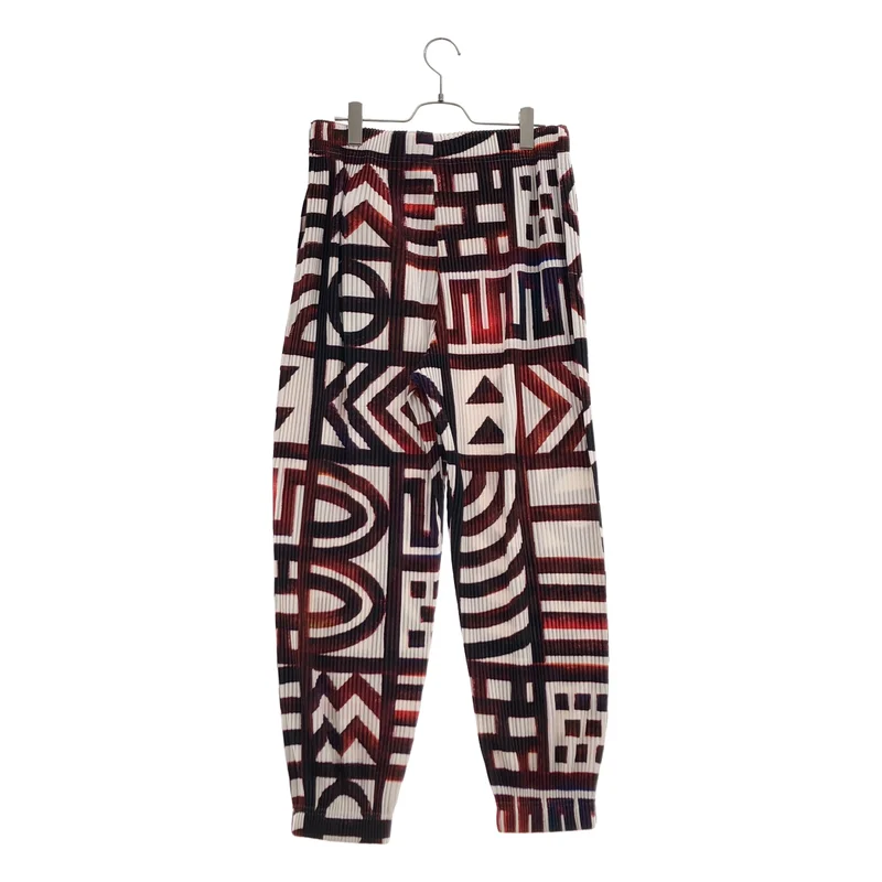 HOMME PLISSE ISSEY MIYAKE / オムプリッセイッセイミヤケ | 2019SS | 総柄プリント プリーツ イージーパンツ HP91JF168 | 3 | メンズ
