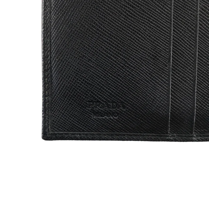 PRADA / プラダ | サフィアレザー ダブルスナップ 2つ折り ウォレット |