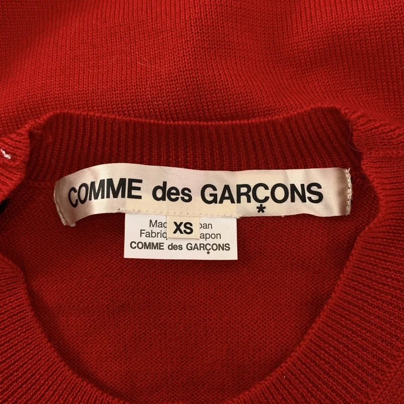 COMME des GARCONS / コムデギャルソン | 2016AW | ウール 柄切替 クルーネックカーディガン | XS | レディース
