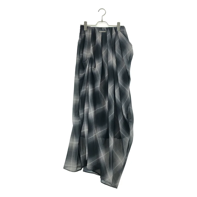 PRANK PROJECT / プランクプロジェクト | Draped Sheer Check Skirt ドレープシアーチェックスカート | 36 | レディース