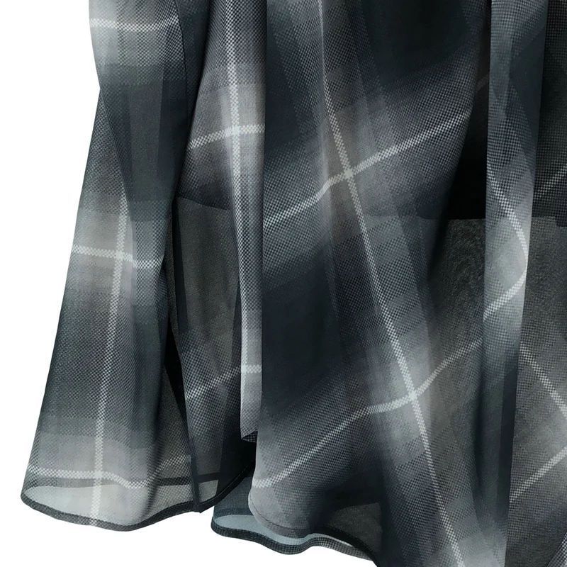 PRANK PROJECT / プランクプロジェクト | Draped Sheer Check Skirt ドレープシアーチェックスカート | 36 | レディース